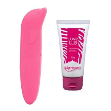 Imagem de Kit Vibrador Feminino Golfinho Ponto G Discreto Lubrificante - Sexy Im