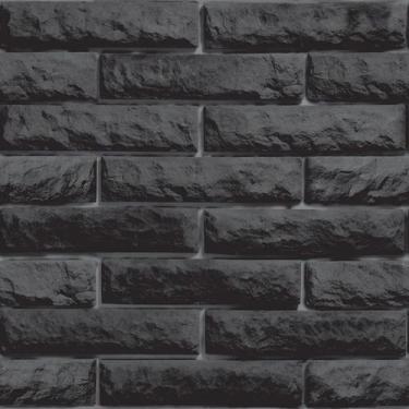 Imagem de Papel de Parede Autoadesivo Vinílico Reforma Tijolinho Tijolo Preto Rú