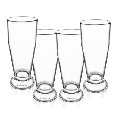 Imagem de Kit 4 Copos Tulipa Acrílico Transparente Krystalon