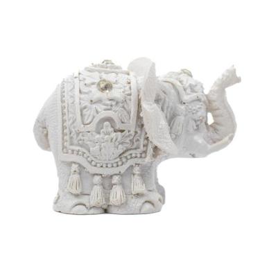 Imagem de Escultura Elefante Indiano Branco 4,50 cm em Resina - Lua Mística - 10