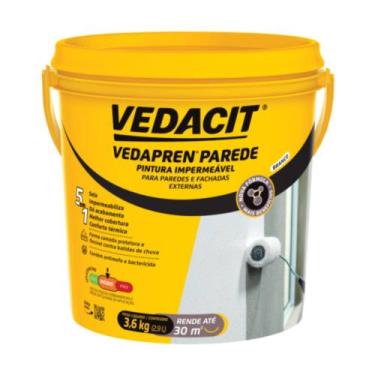 Imagem de Tinta Impermeável Vedapren Parede Vedacit 3,6Kg - Otto Baumgart