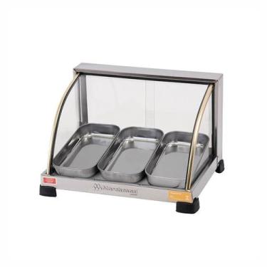 Imagem de Estufa Para Salgados Ouro 220V 3 Bandejas Curva Marchesoni