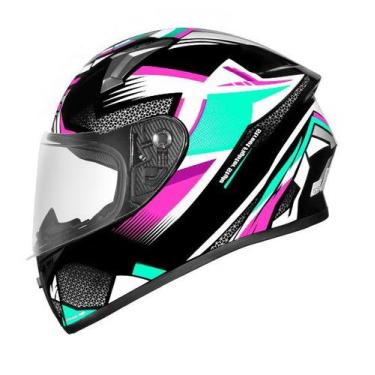 Imagem de Capacete Ebf Xtroy FF526 Rage Preto e Tifany, 56