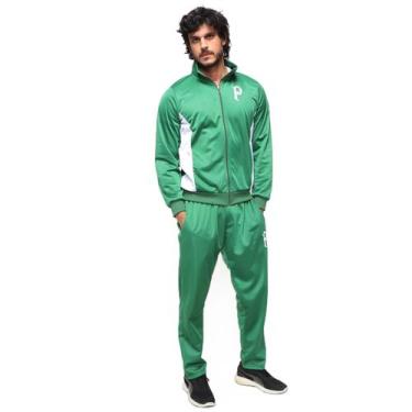 Imagem de Agasalho Palmeiras Jensen Masculino Helanca - SPR, EGG, Verde, Branco