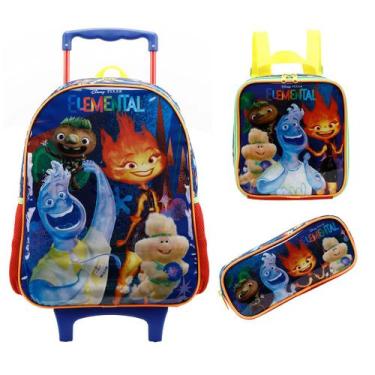 Imagem de Kit Mochila Rodinha Lancheira Estojo Elementos Disney Pixar - Xeryus I
