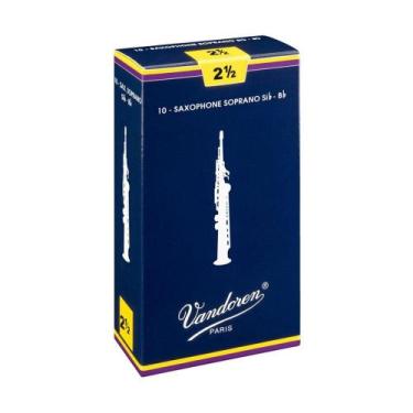 Imagem de Palheta Tradicional Vandoren 2,5 para Sax Soprano Sib SR2025 1 unidade