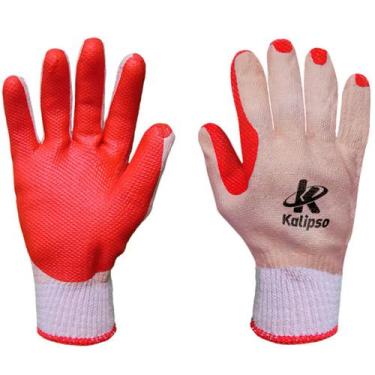 Imagem de Luva em Algodão e Latex REDGRIP Vermelho - Kalipso, G