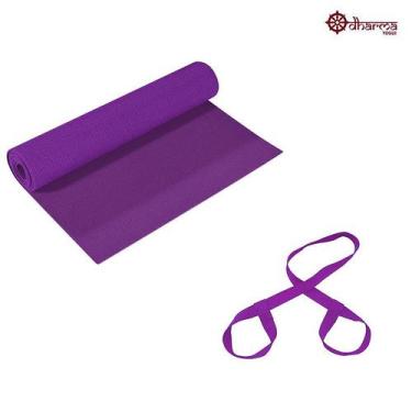 Imagem de Yoga Mat Premium Roxo com Alça de Transporte - Dharma Yogui