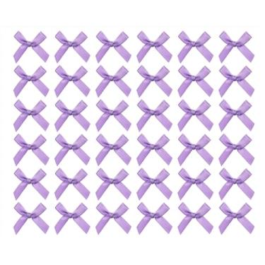 Imagem de Tupalizy Laços de fita mini laços de tecido de cetim flores para artesanato faça você mesmo, costura, scrapbook, lembrancinhas de festa de Natal, padaria, caixa de presente, embalagem, 40 x 40 x 10