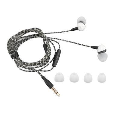 Imagem de Fones de Ouvido Com Fio Com Microfone, Graves Estéreo HD, Fones de Ouvido Com Redução de Ruído de 3,5 Mm para Exercícios, Diversão Musical, Experiências de Jogos Com Microfone,
