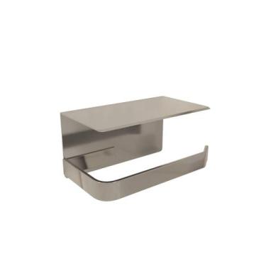 Imagem de Porta Papel Higiênico Stander Com Suporte Para Celular Polido - JGC CO