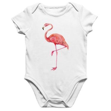 Imagem de Body Bebê Algodão Flamingo - Foca na Moda, Branco, G