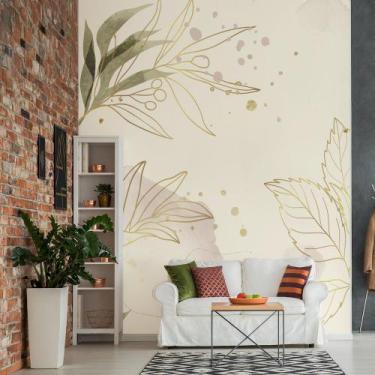 Imagem de Papel de Parede Folhagem e Plantas Sala Quarto Cozinha 6m² - Quartinho