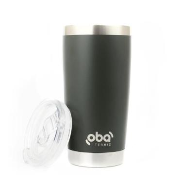 Imagem de Copo Térmico com Tampa e Abridor 591ml - oba termic, verde militar, 59