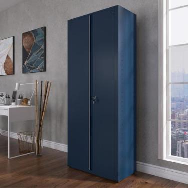 Imagem de Armário para Escritório 2 Portas com Chave Aço 4 Prateleiras - Pandin 