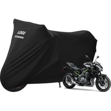 Imagem de Capa Para Moto Kawasaki Z 900 Alta Durabilidade Com Logo - Mz, Preto