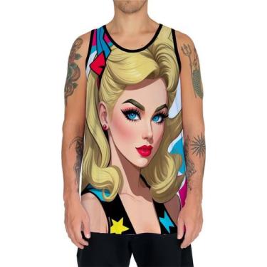 Imagem de Camiseta Regata Tshirt Estampa Mu.lher Loira Pop Art Moda 3 - Enjoy Sh