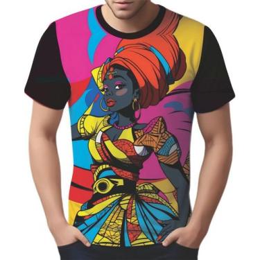 Imagem de Camisa Camiseta Tshirt Africa PopArt Mul.her Africana Arte 3 - Enjoy S