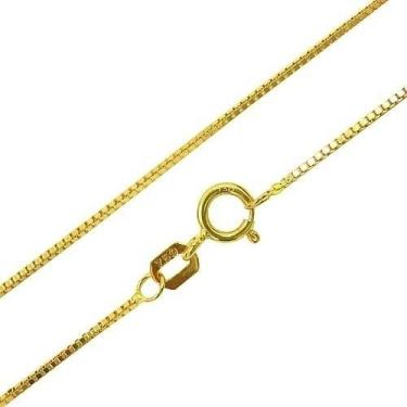 Imagem de Corrente Masculina 70cm 1mm Veneziana Banhada Ouro 18k - Michester, Do
