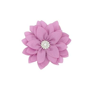 Imagem de Broche de flor elegante para mulheres meninas broche de lótus de cristal alfinetes de lapela vermelho/branco/rosa/preto/rosa choque/broche violeta festa de casamento dança banquete vestido terno