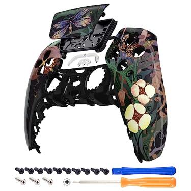 Imagem de eXtremeRate Mysterious Garden Touchpad Capa frontal compatível com controle ps5 BDM-010 BDM-020 BDM-030, capa de substituição faça você mesmo personalizada para touchpad compatível com controle ps5