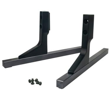 Imagem de Suporte de TV com pernas de mesa Suporte de TV Base de TV Aplicável para Hisense Série U8H de 75 polegadas Mini LED Quantum ULED 4K UHD Smart Google TV 75U8H