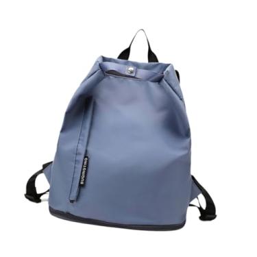 Imagem de Dynwave Mochila de praia Mochila esportiva Mulheres Homens Treino ao ar livre na moda com compartimento para sapatos Maiô à prova d'água Bolsa de ginástica, Azul