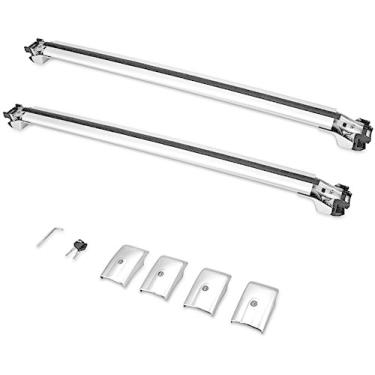 Imagem de UDP-Auto 2 peças barras transversais ajustáveis com trava para trilho de teto para VW Volkswage Taos 2020 2021 2022…, prata
