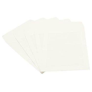 Imagem de PATIKIL Envelopes de janela de rosto inteiro pacote com 10 A5 transparente face única para catálogos de fotos de declarações de correspondência, branco