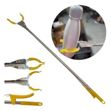 Imagem de Pegador De Objetos Em Metal Garra Mão Mecânica Cor Amarelo - BOMVINK, 
