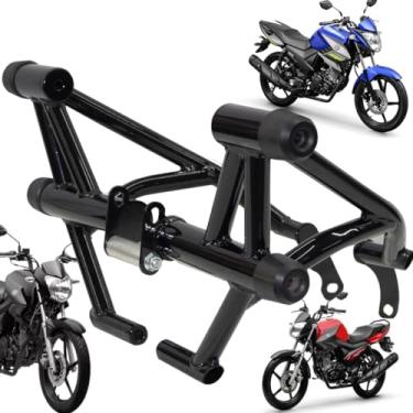 Imagem de Protetor Stunt Race FAZR 150 / YBR FACTOR 150 / YBR 125 FACTOR Slider de proteção motor e carenagem Stunt Cage FZER (PRETO BRILHO)