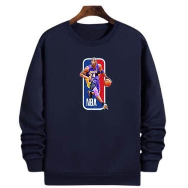 Imagem de Blusa Moletom Gola Basquete Kobe Bryant Logo Basketball - Loja White M