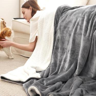 Imagem de Manta Sherpa Bedsure King Size (274x228cm) - Cinza