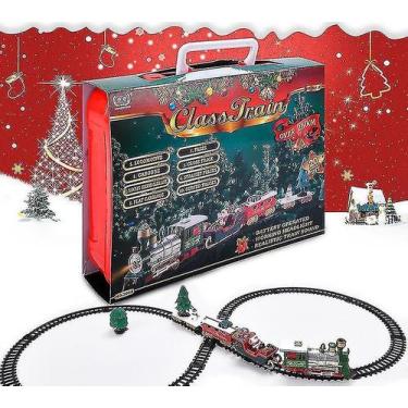 Imagem de Trem Elétrico de Natal com Vagão - Brinquedo de Natal com Papai Noel