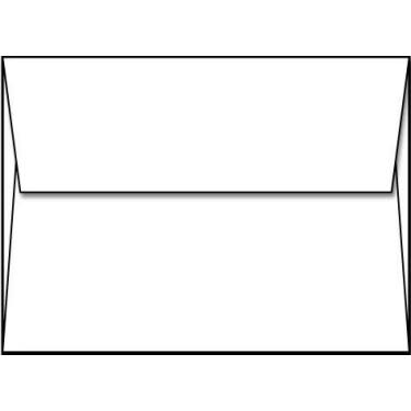 Imagem de Envelope, branco A7 5 1/10.2 cm x 7 1/10.2 cm Aba quadrada - 100 envelopes - Envelopes da marca Limited PapersTM