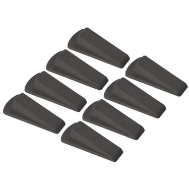 Imagem de PATIKIL Rolhas de porta para parte inferior da porta, pacote com 8 cunha de borracha empilhável resistente para azulejo carpete de concreto de madeira para serviço pesado, marrom