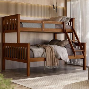 Imagem de Cama Beliche Woodstore Casal E Solteiro Em Madeira (Castanho)