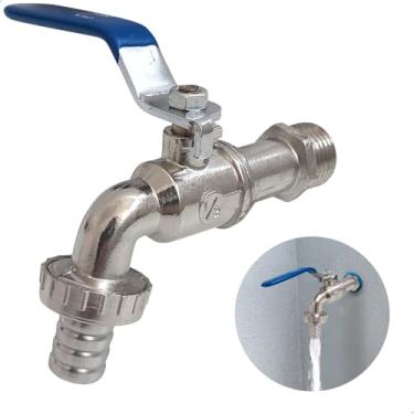 Imagem de Dona D cor, Torneira De Jardim Metal 1/2 X 3/4 Registro Esfera Lavanderia Tanque Alavanca 1/4 De Volta Torneira Esferica Multiuso Adaptador Bico Mangueira