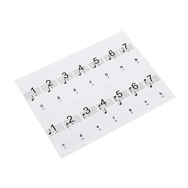 Imagem de 88 Teclados de Teclado Piano 88 Adesivos de Teclado, Fácil de Instalar, Etiquetas de Notas Musicais, Adesivos de Teclado para Iniciantes, Removíveis para 88 Keys Piano ou