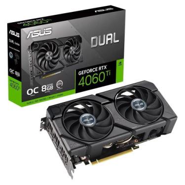 Imagem de Placa de Vídeo RTX 4060 TI O8G EVO OC ASUS NVIDIA GeForce, 8GB, GDDR6,