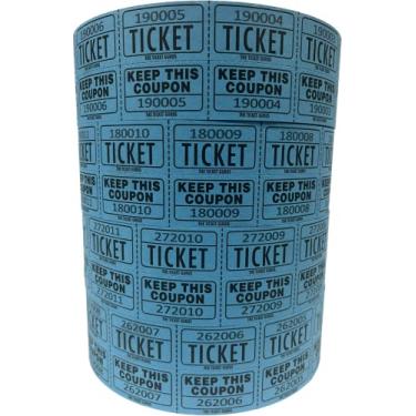 Imagem de The Ticket Gurus - Bilhetes de rifa - (4 rolos de 2000 bilhetes duplos) 8.000 total 50/50 bilhetes de rifa (horizontal)