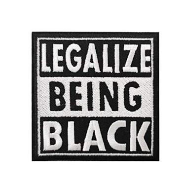 Imagem de Cute-Patch Máscara de 6 cm Legalize Being Black Bordado Ferro no Patch Black Lives Matter DIY