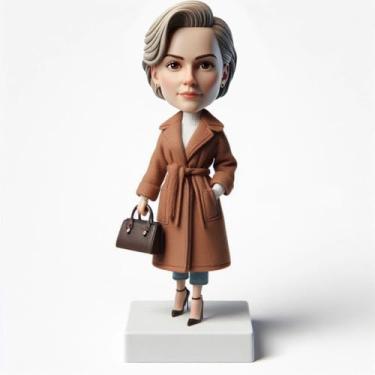 Imagem de Sales Superstar Mom Bobblehead Clay Artwork Closing Deals Presente motivacional para mulheres de negócios de alto desempenho da foto