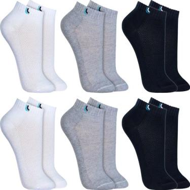 Imagem de Kit 6 Pares Meias Lupo Original Algodão Masculina Feminina Cano Curto 