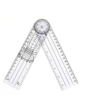 Imagem de Goniômetro para Ortopedia de 2 mm, Acrílico Cristal, 200 x 45 mm