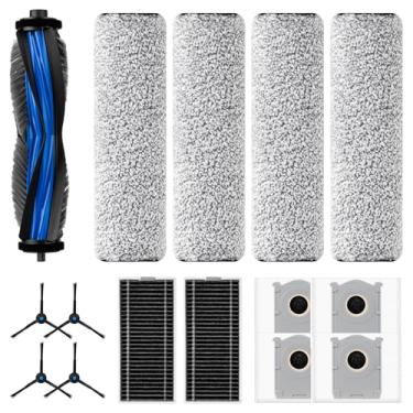 Imagem de Aourxiv 15 peças de reposição para aspirador de pó Deebot X8 Pro Omni para Ecovacs Yeedi S14 Plus, 1 escova principal, 1 escova macia, 4 escovas laterais, 4 filtros HEPA, 4 sacos de pó