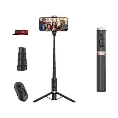 Imagem de Selfie Stick Tripé Bluetooth com Controle Remoto - Extensível e Compat