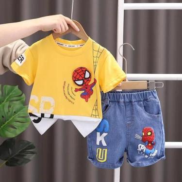 Imagem de Conjunto de Roupa Infantil Homem-Aranha - Verão - Camiseta e Jeans, 11