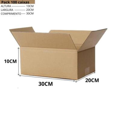 Imagem de 100 Caixa de Papelão Modelo Maleta Envios correios 30x20x10 - 99mx
