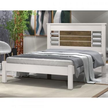 Imagem de Cama Casal Raissa J&a Móveis Off White/jequitibá